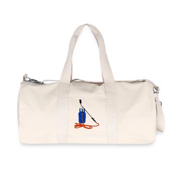 Gas bottle with gas burner color - Recycled Canvas Sports Bag by Stanley/Stella - natural - Front