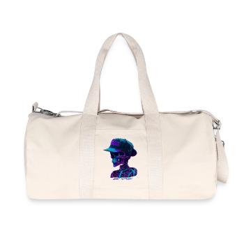 Squelette avec casquette - Sac de sport en toile recyclée Stanley/Stella - blanc naturel - Devant