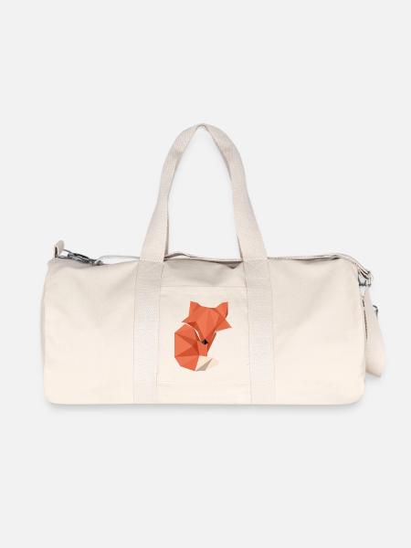 origami fox - Recycelte Canvas-Sporttasche von Stanley/Stella - Naturweiß
