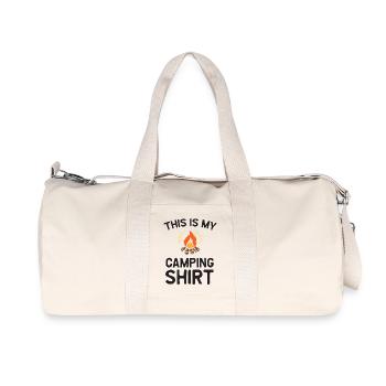 Ceci est ma chemise de camping - Sac de sport en toile recyclée Stanley/Stella - blanc naturel - Devant