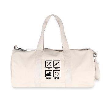 Railway Lovers Routine - Recycled Canvas Sports Bag by Stanley/Stella - natural - Front