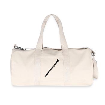 Clarinette Instrument à Vent Transparent - Sac de sport en toile recyclée Stanley/Stella - blanc naturel - Devant