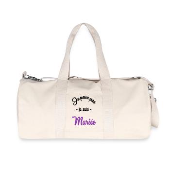 EVJF. MARIEE. TEAM. TEAM MARIEE. FUTURE MARIEE - Sac de sport en toile recyclée Stanley/Stella - blanc naturel - Devant