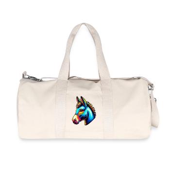 Esel Esel Schnuller Maultier - Recycelte Canvas-Sporttasche von Stanley/Stella - Naturweiß - Vorne