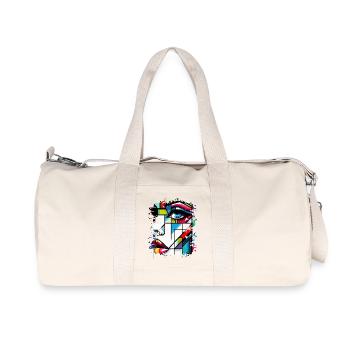 Frauen Girl Power Design Kunst Weiblicher Feminismus Symbol - Recycelte Canvas-Sporttasche von Stanley/Stella - Naturweiß - Vorne