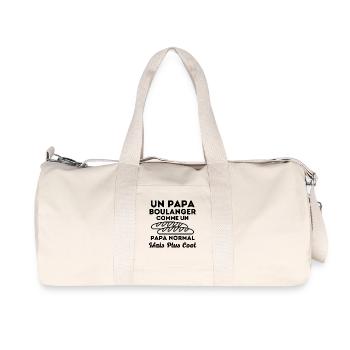 Papa boulanger - Sac de sport en toile recyclée Stanley/Stella - blanc naturel - Devant