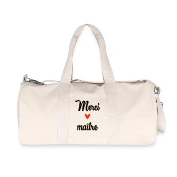 MEISTER. MEISTER. VIELEN DANK. DANKE, MEISTER. MEISTER - Recycelte Canvas-Sporttasche von Stanley/Stella - Naturweiß - Vorne