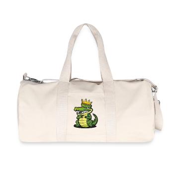 Alligator Cartoon Couronne - Sac de sport en toile recyclée Stanley/Stella - blanc naturel - Devant