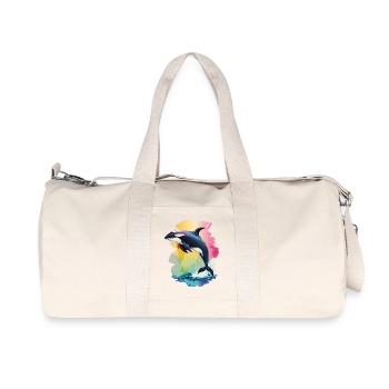 Faszination Orca: Die majestätischen Jäger - Recycelte Canvas-Sporttasche von Stanley/Stella - Naturweiß - Vorne