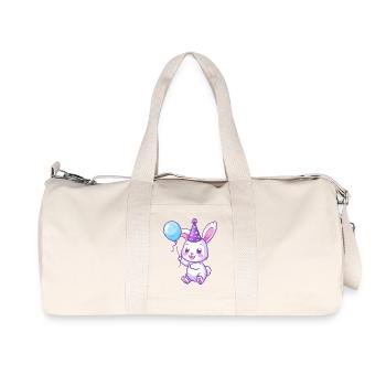 Hase Geburtstag Baby - Recycelte Canvas-Sporttasche von Stanley/Stella - Naturweiß - Vorne