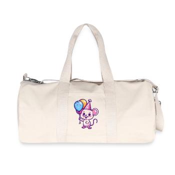 Mouse Birthday Baby - Recycled Canvas Sports Bag by Stanley/Stella - natural - Front