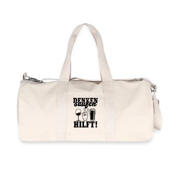 Saufen hilft - Recycelte Canvas-Sporttasche von Stanley/Stella - Naturweiß - Vorne