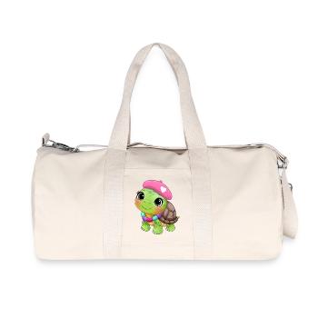 Turtle on holiday 🐢 - Recycled Canvas Sports Bag by Stanley/Stella - natural - Front