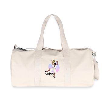 Disco Dancing Fingerprint Illustration - Recycled Canvas Sports Bag by Stanley/Stella - natural - Front
