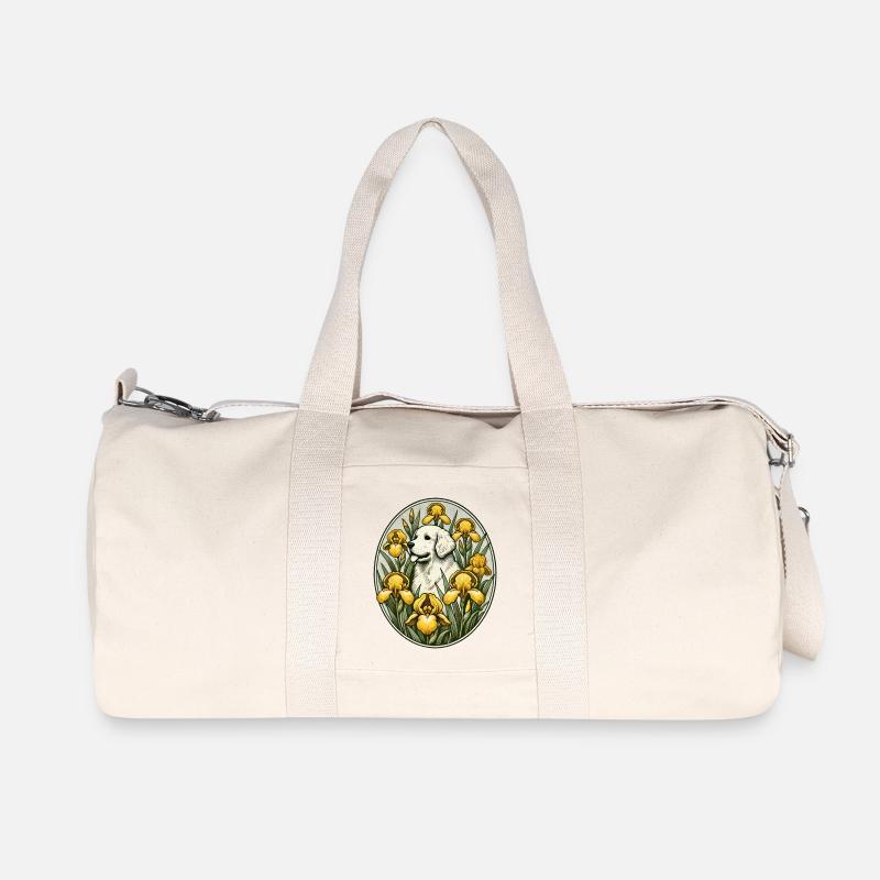 Golden Retriever - Recycelte Canvas-Sporttasche von Stanley/Stella - Naturweiß