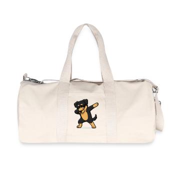 Bande dessinée canine Dabbing - Sac de sport en toile recyclée Stanley/Stella - blanc naturel - Devant