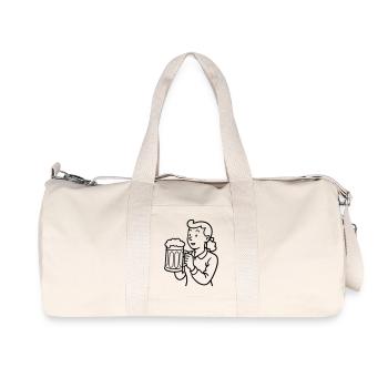 Fille de bière - Sac de sport en toile recyclée Stanley/Stella - blanc naturel - Devant