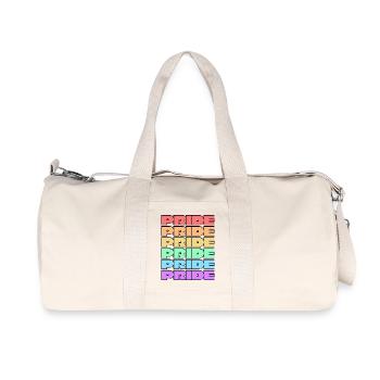 Gay pride 6 rainbow colors - Recycled Canvas Sports Bag by Stanley/Stella - natural - Front