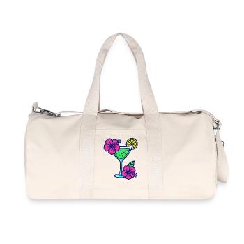 Cocktail 1 - Sac de sport en toile recyclée Stanley/Stella - blanc naturel - Devant