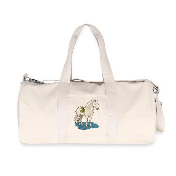 Le cheval de ruisseau - Sac de sport en toile recyclée Stanley/Stella - blanc naturel - Devant