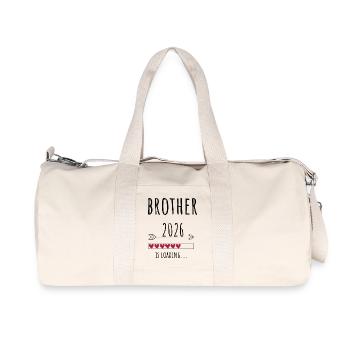 Futur frère 2026 Cadeau Grossesse - Sac de sport en toile recyclée Stanley/Stella - blanc naturel - Devant