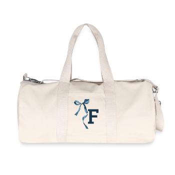 Monogramm f Geschenkidee - Recycelte Canvas-Sporttasche von Stanley/Stella - Naturweiß - Vorne