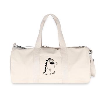 Dino Waving – Kawaii, dessin animé et Freud préhistorique - Sac de sport en toile recyclée Stanley/Stella - blanc naturel - Devant