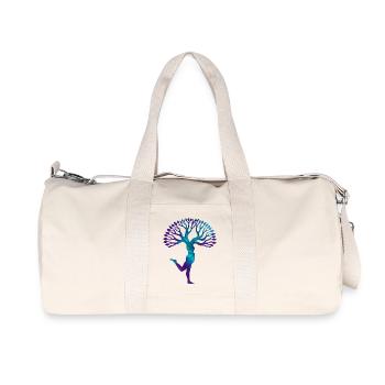 Energetischer menschlicher Baumtanz, YOGA ZEIT - Recycelte Canvas-Sporttasche von Stanley/Stella - Naturweiß - Vorne