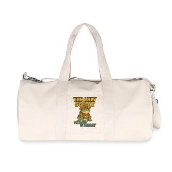 Cowboy Frog Squat Pun - Recycled Canvas Sports Bag by Stanley/Stella - natural - Front