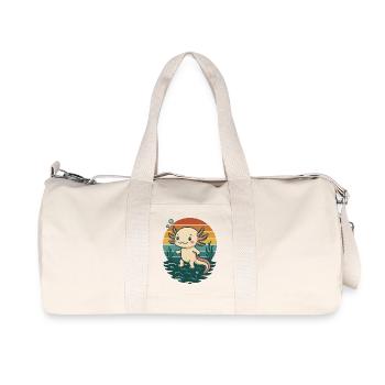 Cute Retro Axolotl - Recycled Canvas Sports Bag by Stanley/Stella - natural - Front