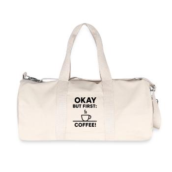 D’accord, mais d’abord le café - Sac de sport en toile recyclée Stanley/Stella - blanc naturel - Devant