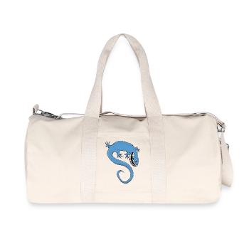 Mythisches und fantastisches blaues Wesen - Recycelte Canvas-Sporttasche von Stanley/Stella - Naturweiß - Vorne