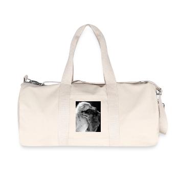 Zwei Wölfe Umarmung Blauaugen - Recycelte Canvas-Sporttasche von Stanley/Stella - Naturweiß - Vorne
