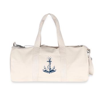 Allemagne du Nord Anchor Sailor Sailor Capitaine - Sac de sport en toile recyclée Stanley/Stella - blanc naturel - Devant