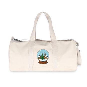 Village d’hiver à Snow Globe - Sac de sport en toile recyclée Stanley/Stella - blanc naturel - Devant