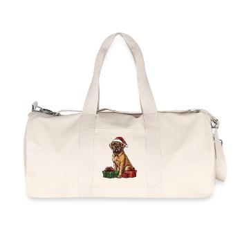 Mastiff Dog Christmas Gifts - Recycled Canvas Sports Bag by Stanley/Stella - natural - Front