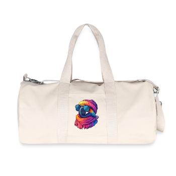 Colorful Parrot Cartoon Kawaii Winter Sunglasses - Recycled Canvas Sports Bag by Stanley/Stella - natural - Front