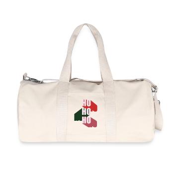 Ho Ho Ho Christmas Design - Recycled Canvas Sports Bag by Stanley/Stella - natural - Front