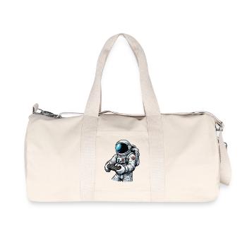 Astronaut with game controller - Recycled Canvas Sports Bag by Stanley/Stella - natural - Front
