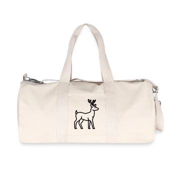 Hirsch - Recycelte Canvas-Sporttasche von Stanley/Stella - Naturweiß - Vorne