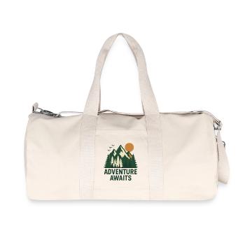 Adventure Forest Mountain Landscape - Recycled Canvas Sports Bag by Stanley/Stella - natural - Front