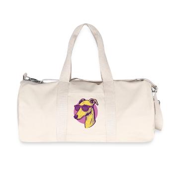 Windhund, Galgo Sonnenbrille Pop-Art - Recycelte Canvas-Sporttasche von Stanley/Stella - Naturweiß - Vorne