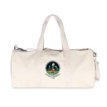 Abenteuercamp am Fluss Camping Wildnis Abenteuer - Recycelte Canvas-Sporttasche von Stanley/Stella - Naturweiß - Vorne