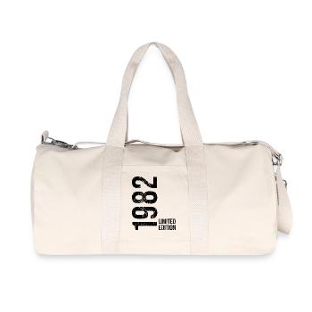 44 ans anniversaire millésime 1982 - Sac de sport en toile recyclée Stanley/Stella - blanc naturel - Devant
