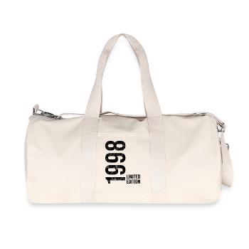 28th Birthday Man Woman 28 Years 1998 Birthday - Recycled Canvas Sports Bag by Stanley/Stella - natural - Front