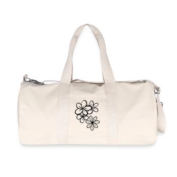 Flowers Illustration - Recycled Canvas Sports Bag by Stanley/Stella - natural - Front