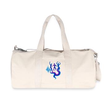Schallwellen-Energieflusstanz-Design - Recycelte Canvas-Sporttasche von Stanley/Stella - Naturweiß - Vorne