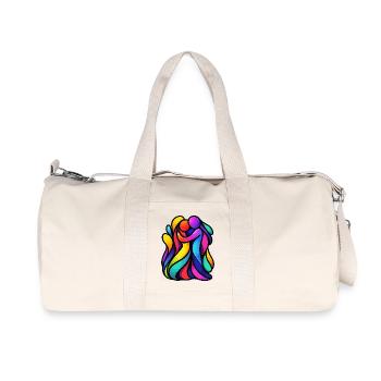 Figures dansantes colorées - Sac de sport en toile recyclée Stanley/Stella - blanc naturel - Devant
