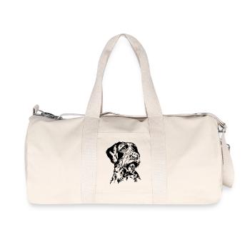 Korthals Griffon Portrait Hunde Jagdhunde Wilsigns - Recycelte Canvas-Sporttasche von Stanley/Stella - Naturweiß - Vorne
