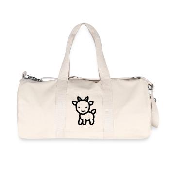 Ziege - Recycelte Canvas-Sporttasche von Stanley/Stella - Naturweiß - Vorne